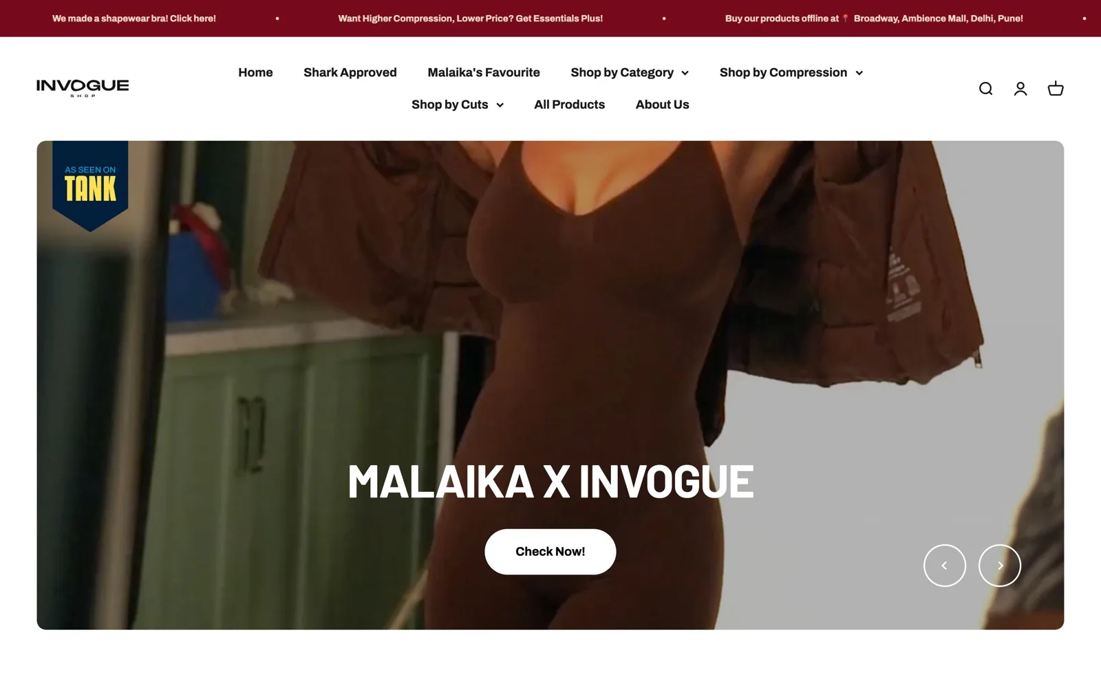 Invogue homepage